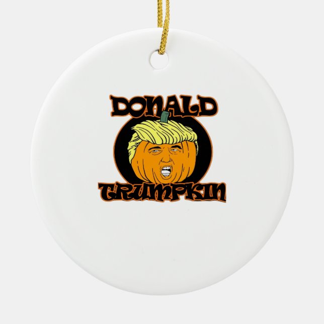 Donald Halloween Costume Trumpkin Keramik Ornament (Vorne)