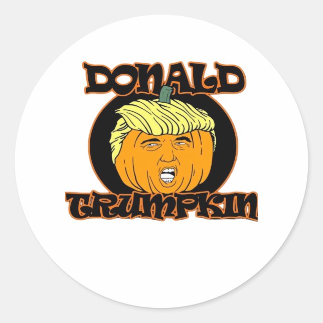 Donald Halloween Costume Trumpkin Runder Aufkleber (Vorderseite)