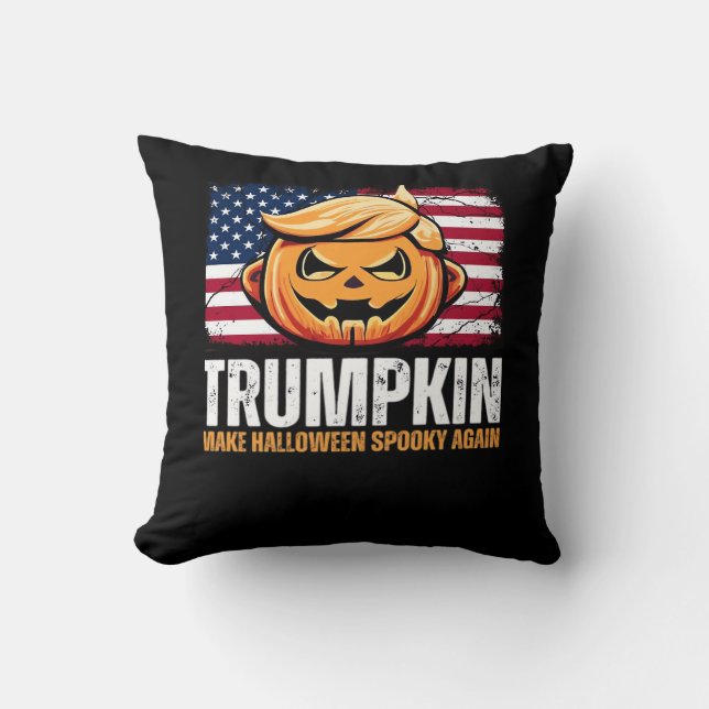 Donald Halloween - Trumpkin macht Halloween Spooky Kissen (Vorderseite)