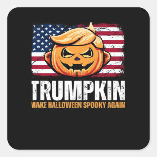 Donald Halloween - Trumpkin macht Halloween Spooky Quadratischer Aufkleber