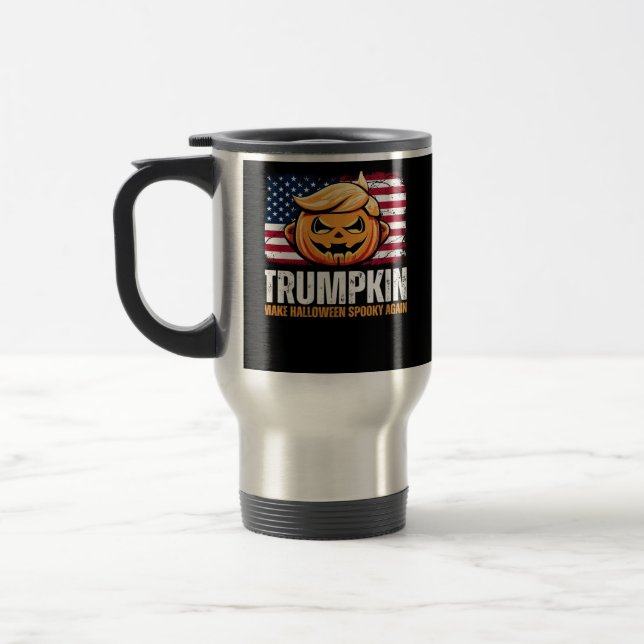 Donald Halloween - Trumpkin macht Halloween Spooky Reisebecher (Links)