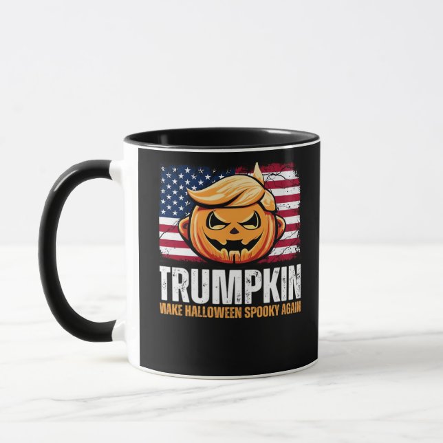 Donald Halloween - Trumpkin macht Halloween Spooky Tasse (Links)