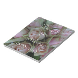 Donald & Hillary Wedding Date Bridal Vielen Dank Notizblock