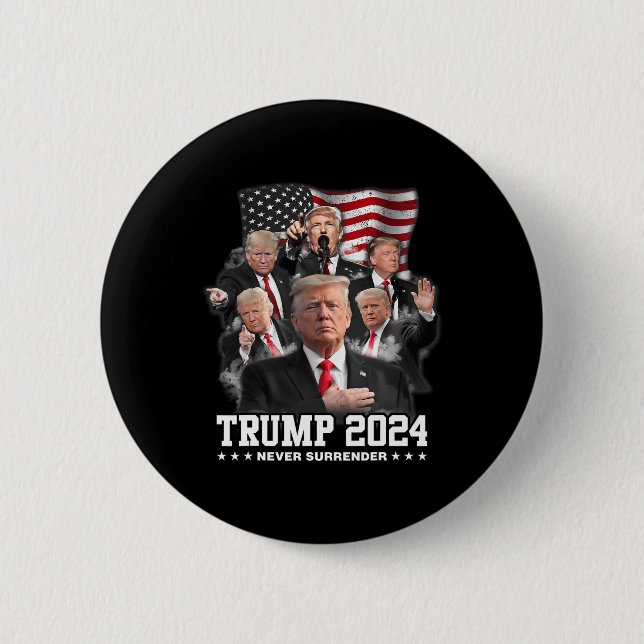 Donald J Trump 2024 Nie übergeben 1 Button (Vorderseite)