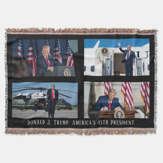 Donald J. Trump 45. Präsident Foto Keepake Decke (Vorderseite)