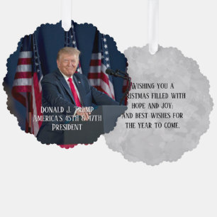 Donald J. Trump 45. Präsident Keepake Ornament Karte