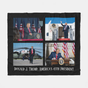 Donald J. Trump 45th President Photo Keepsake Fleecedecke