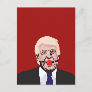 Donald J. Trump mit rotem Gag - DIY Postkarte