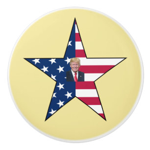 Donald J. Trump~ Präsident~ US-Flagge~ Star ~ MAGA Keramikknauf
