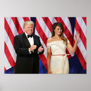 Donald & Melania Trump At Inauguration Poster