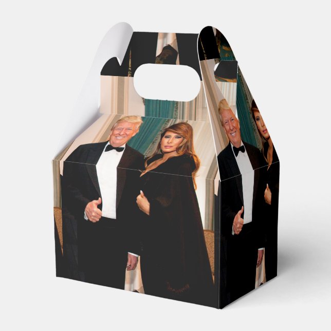 Donald & Melania Trump Geschenkschachtel (Vorderseite)