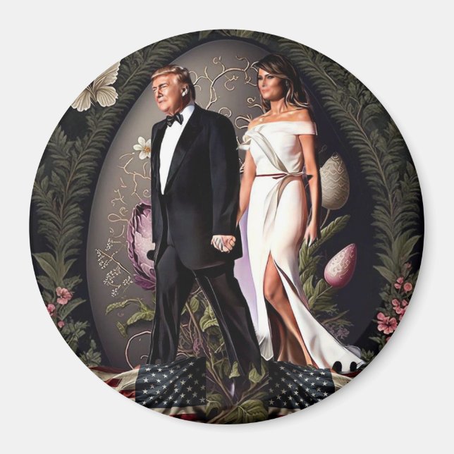 Donald & Melania Trump Ostmagnet Magnet (Vorne)