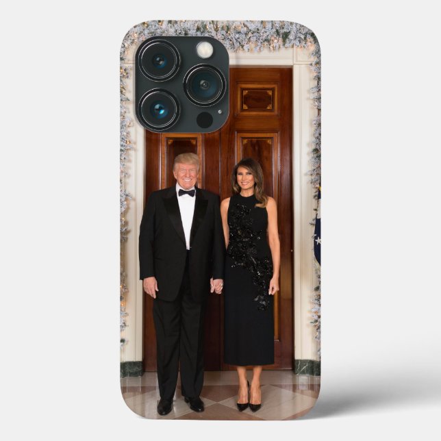 Donald & Melania Trumps Weihnachtsweißhaus Case-Mate iPhone Hülle (Rückseite)