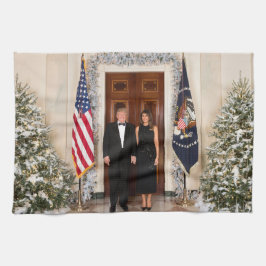 Donald & Melania Trumps Weihnachtsweißhaus Geschirrtuch