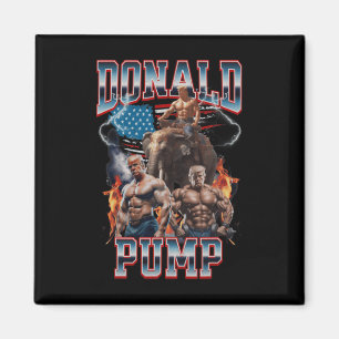 Donald Pump Trump Gym Pump Cover Magnet