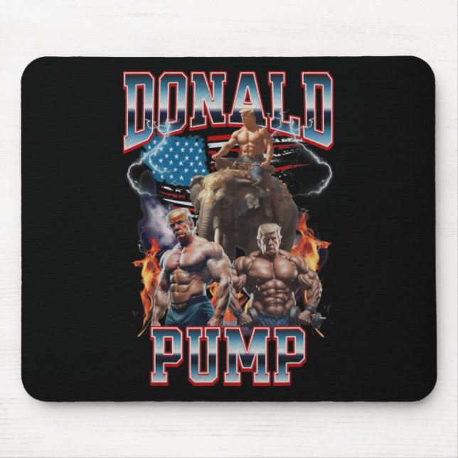 Donald Pump Trump Gym Pump Cover Mousepad (Vorne)