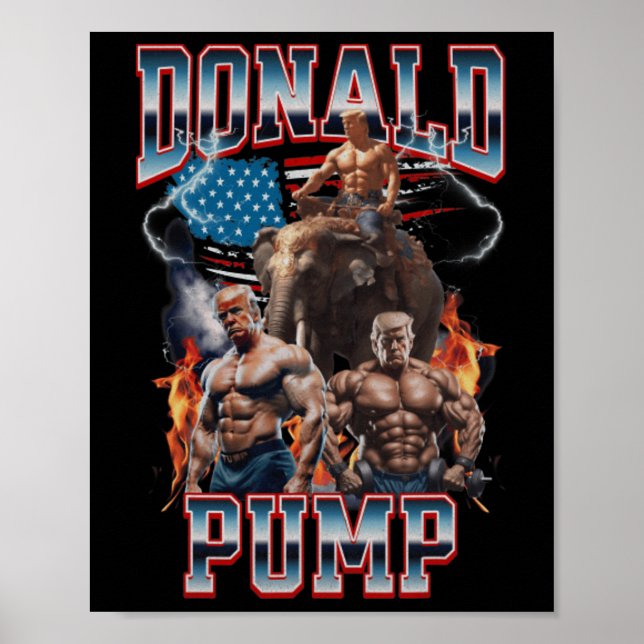 Donald Pump Trump Gym Pump Cover Poster (Vorne)