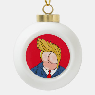 Donald Rump Anti Trump Keramik Kugel-Ornament