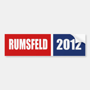 DONALD RUMSFELD 2012 AUTOAUFKLEBER