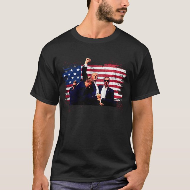 Donald Trumb 2024 | Flag America Trumpf Abstimmung T-Shirt (Vorderseite)