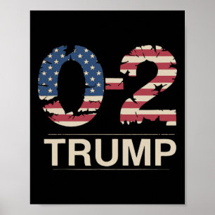 Donald Trump 0-2 Kämpf Kämpf Kämpf Us Flagge Du Fe Poster