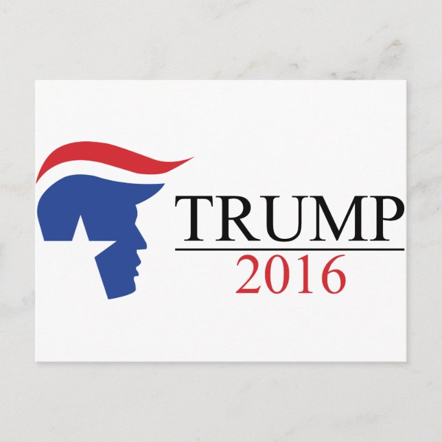 Donald Trump 2016 Präsidentschaftslogos Postkarte (Vorderseite)