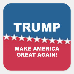 Donald Trump 2016 Quadratischer Aufkleber