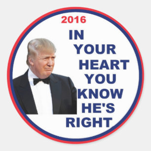 Donald TRUMP 2016 Runder Aufkleber