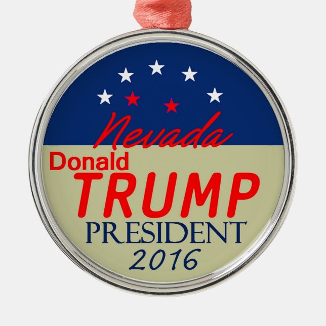 Donald Trump 2016 Silbernes Ornament (Vorne)