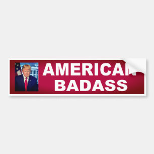 Donald Trump 2020 American Badass Autoaufkleber