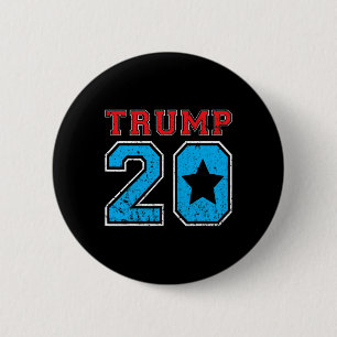 Donald Trump 2020 Wahl Vintage-Fußballtrikot Button