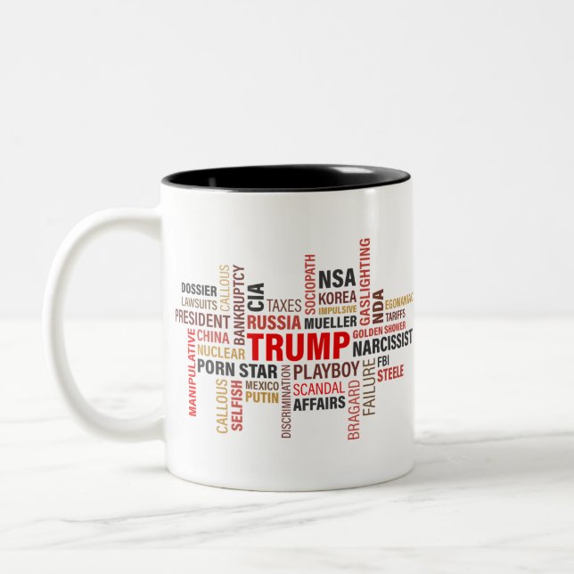 Donald Trump 2020 Zweifarbige Tasse (Links)