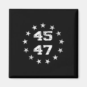 Donald Trump 2024 45 47 Amerikanische Flagge 4. Ju Magnet