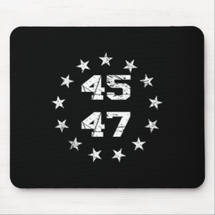 Donald Trump 2024 45 47 Amerikanische Flagge 4. Ju Mousepad