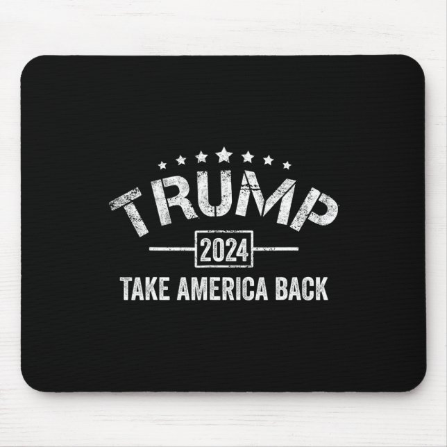 Donald Trump 2024: Amerika zurück am 4. Juli El Mousepad (Vorne)