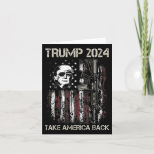 Donald Trump 2024: Amerika zurück in den USA Flagg Karte