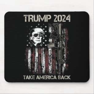 Donald Trump 2024: Amerika zurück in den USA Flagg Mousepad