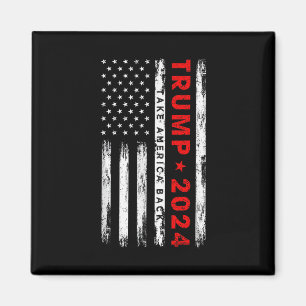 Donald Trump 2024: Amerikas amerikanische Flagge b Magnet