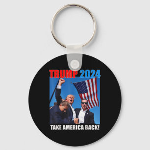 Donald Trump 2024: Amerikas Fahne zurücknehmen Schlüsselanhänger