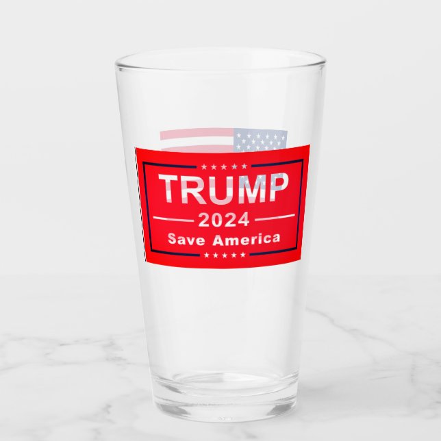 Donald TRUMP 2024 Beer Pint Glass Glas (Vorderseite)