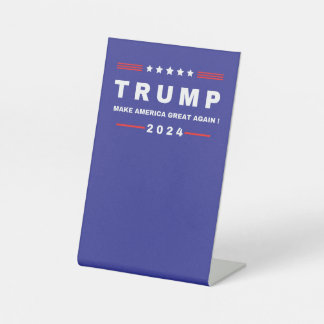 Donald Trump 2024 bringt Amerika wieder zurück Sockelschild