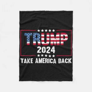 Donald Trump 2024 Ergreife Amerika Ck Retro Vintag Fleecedecke