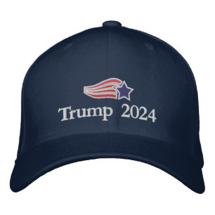 Donald Trump 2024 Flying Star-Logo Bestickte Baseballkappe