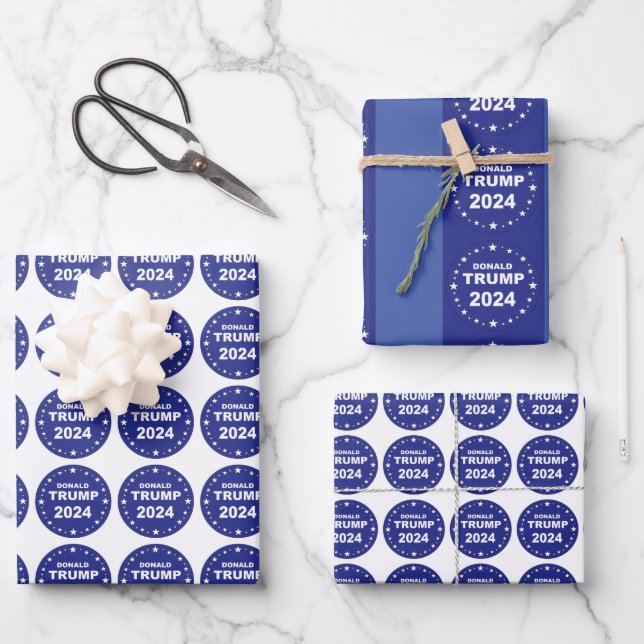Donald Trump 2024 Geschenkpapier Set (Vorderseite)
