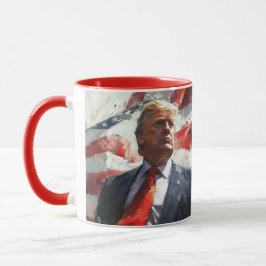 Donald Trump 2024 Heroic Oil Painting Style AI Tasse