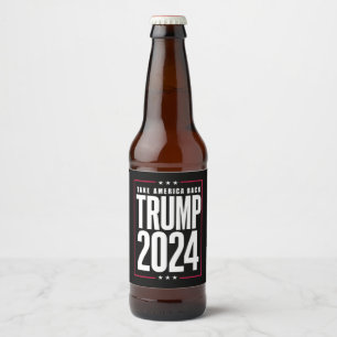 Donald Trump 2024 Holt Amerika zurück Wahl Bierflaschenetikett