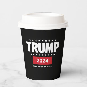Donald Trump 2024 Holt Amerika zurück Wahl Pappbecher