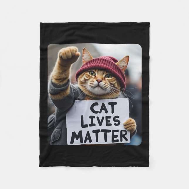 Donald Trump 2024 Katzen1 Fleecedecke (Vorderseite)