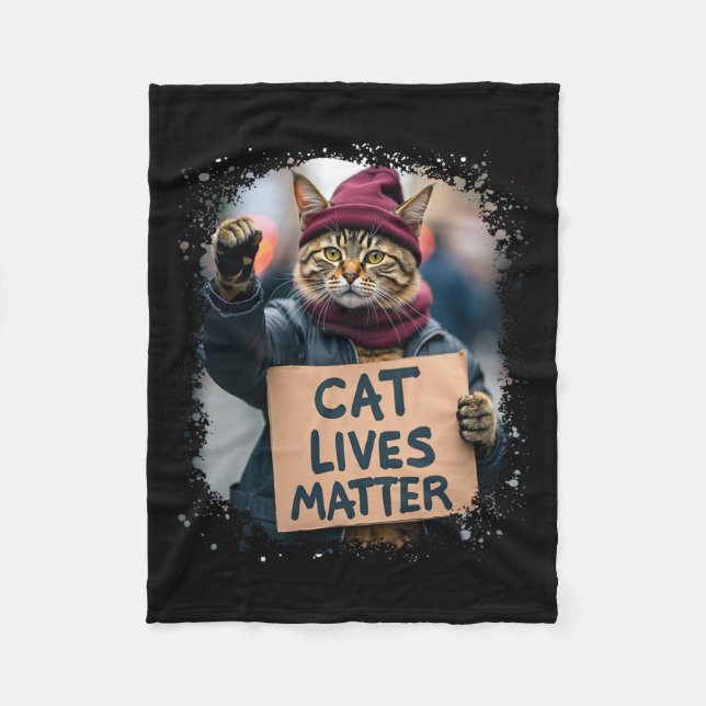 Donald Trump 2024 Katzen Fleecedecke (Vorderseite)