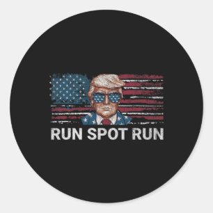 Donald Trump 2024 Lauf Spot Lauf Lustige Republika Runder Aufkleber